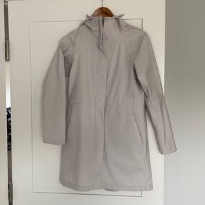 Uniqlo light grey rain coat